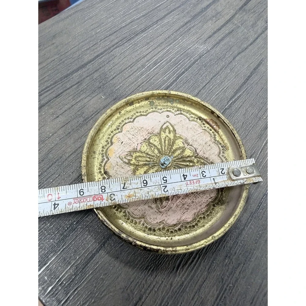 Vintage Handpainted Italian Florentine Coaster Italy